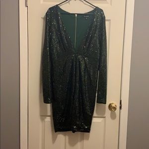 Charlotte Russe Green Sequin Party Dress